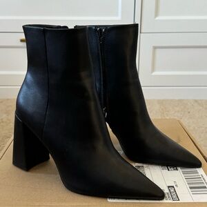 NEW WITH BOX: Black Mango block heel ankle boots